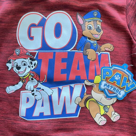 Paw Patrol Kids Red Fleece Hoodie Size 5 - NWT - Picture 2 of 4